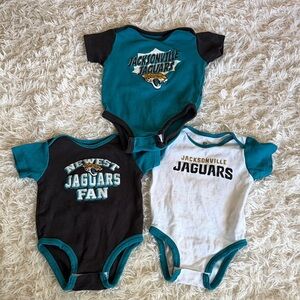 NFL Jacksonville Jaguars Infant Bodysuit Trio - Black, Teal, White